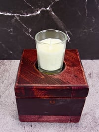 Image 10 of Reclaimed Bass Wood Votive and tea light Candle Holder Box that holds tea lights