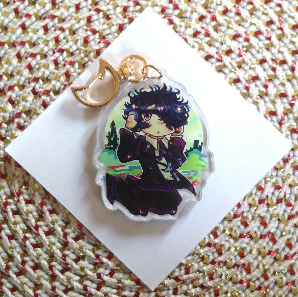 Image of PROTAGONIST AND AIGIS PERSONA 3 KEYCHAINS