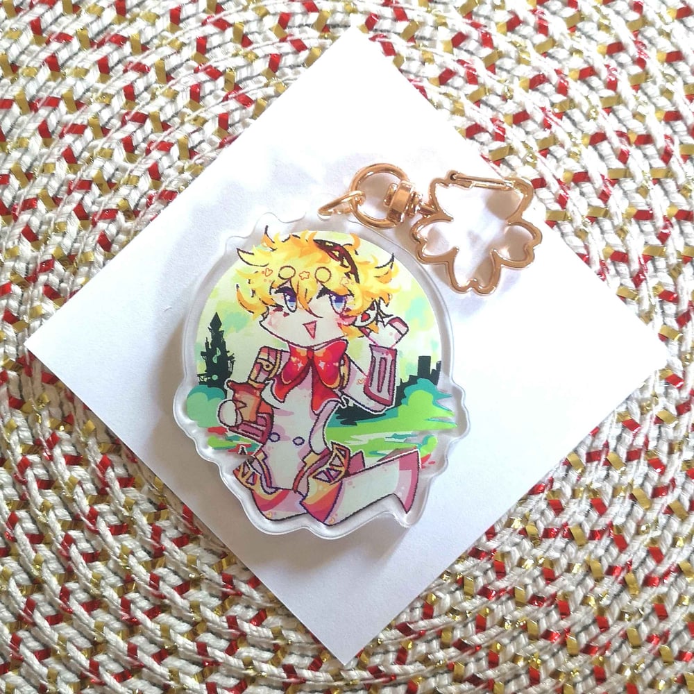 Image of PROTAGONIST AND AIGIS PERSONA 3 KEYCHAINS