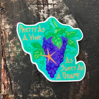 Image 1 of “Too Sweet” Grape Vinyl Sticker