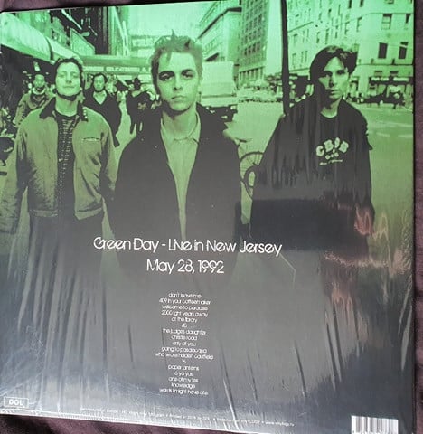 Green Day – Live In New Jersey 1992 LP BRAND NEW