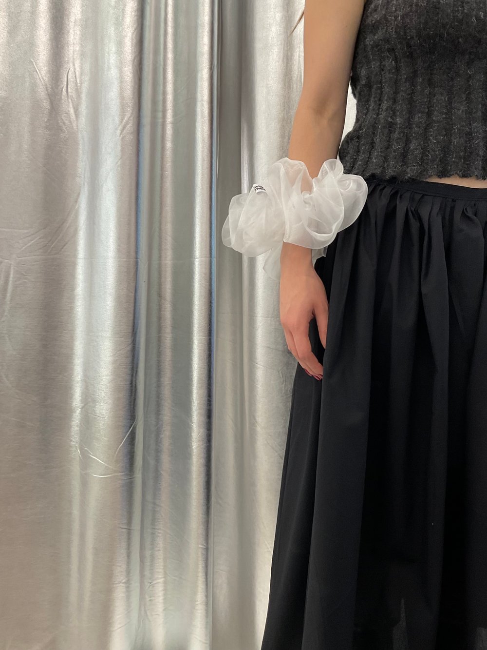 Big white organza scrunchie