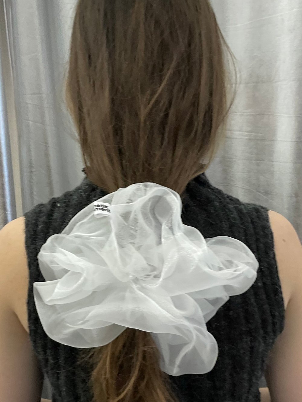 Big white organza scrunchie