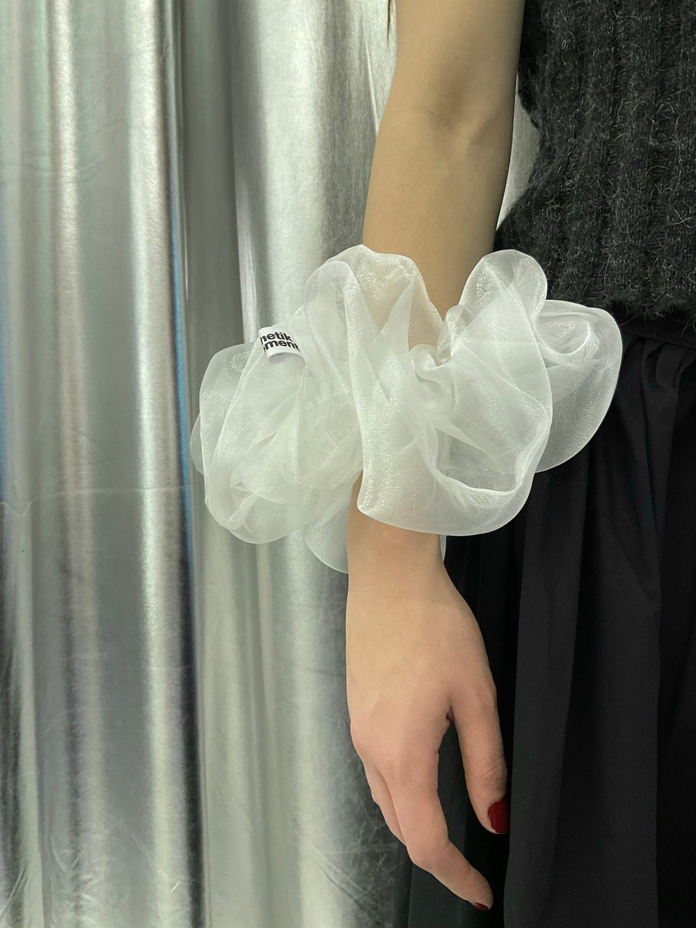 Big white organza scrunchie