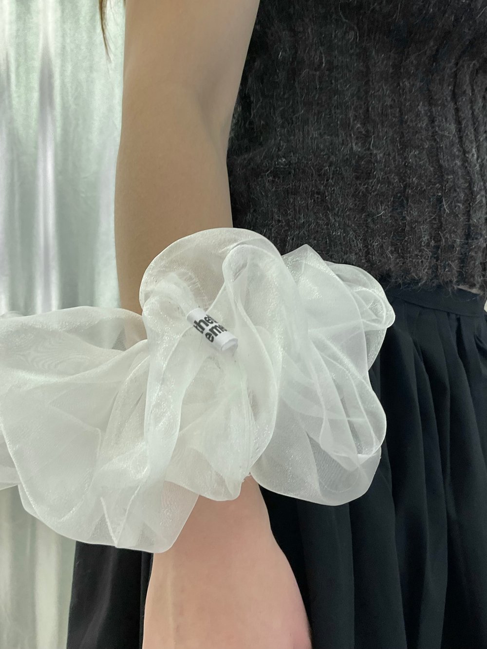 Big white organza scrunchie