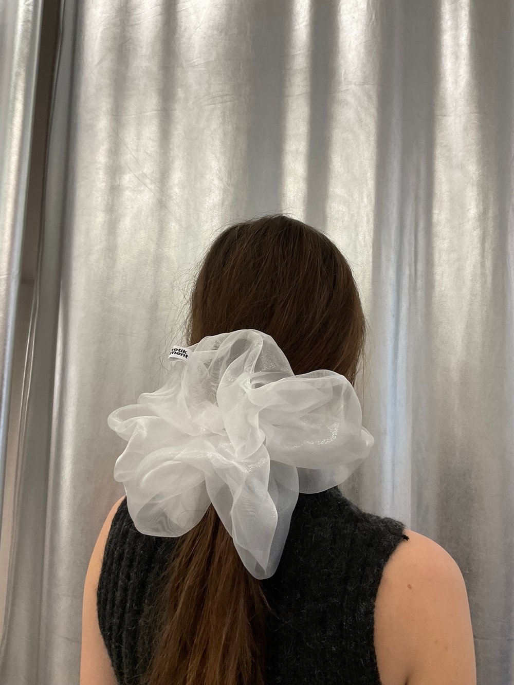 Big white organza scrunchie