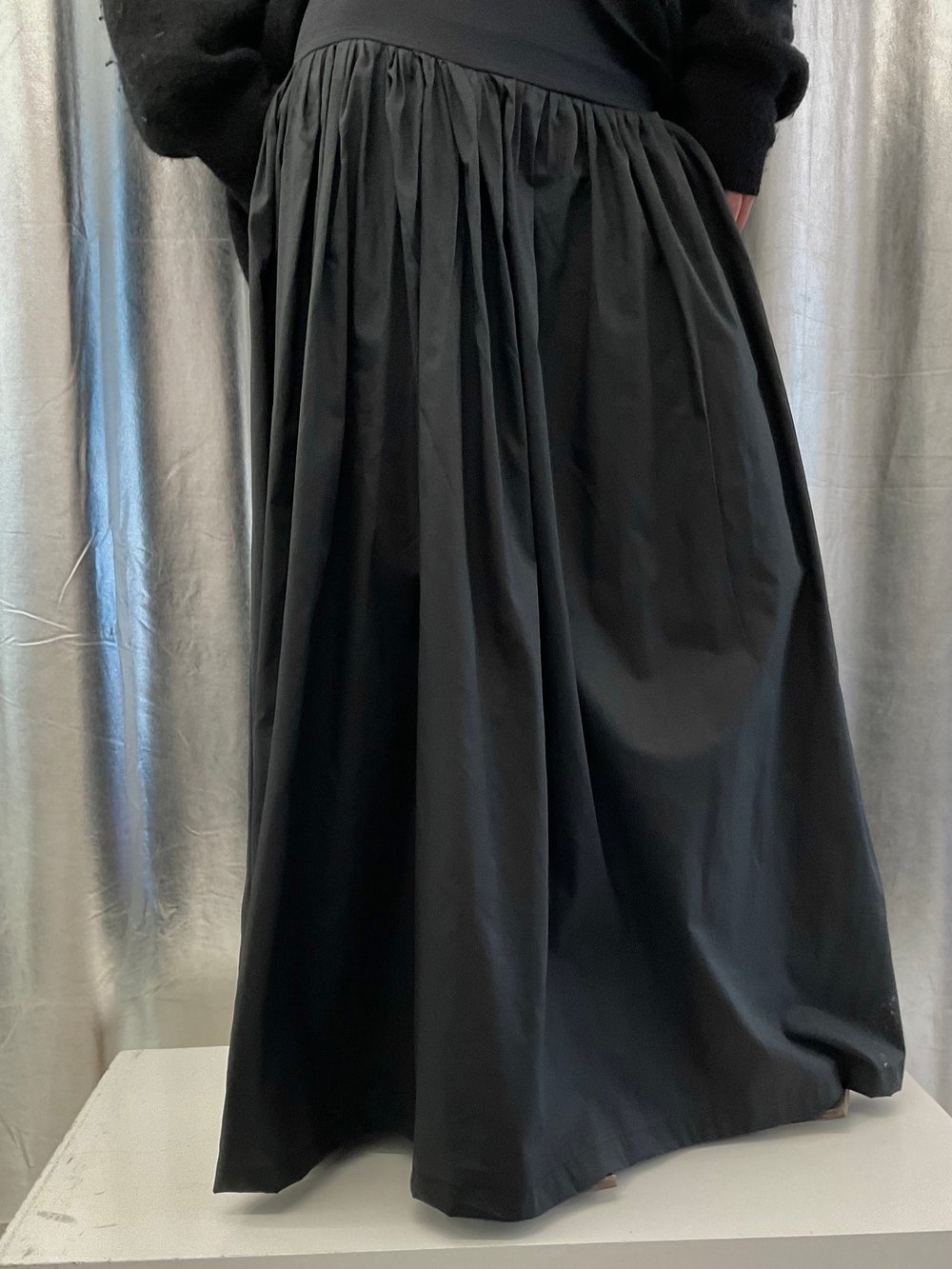 Super maxi long skirt black 