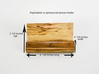 Image 4 of Handmade wooden cell phone or ipad tablet holder made of Ash wood, desk essential for home or office