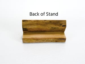 Image of Handmade wooden cell phone or ipad tablet holder made of Ash wood, desk essential for home or office