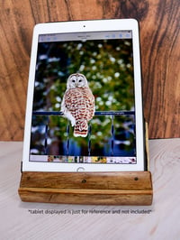 Image 8 of Handmade wooden cell phone or ipad tablet holder made of Ash wood, desk essential for home or office