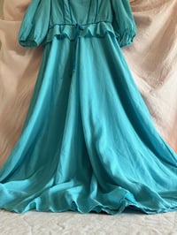 Image 5 of Turquoise 1970's Maxi dress by Kati