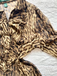 Image 2 of 1990's Silk Leopard Blouse by Ralph Lauren