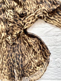 Image 3 of 1990's Silk Leopard Blouse by Ralph Lauren