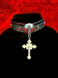 Image 2 of Crucifix Concho Choker