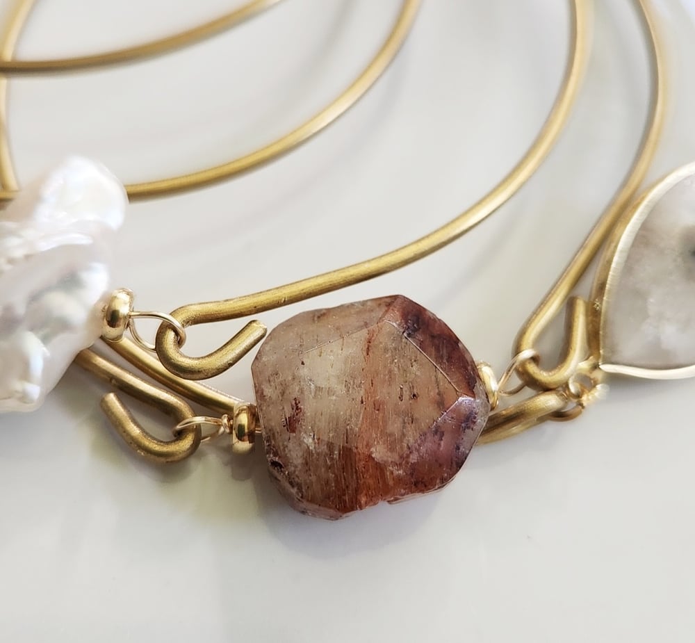 Image of Autumn Gemstone Bangle Bracelets