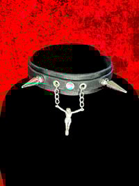 Image 3 of Spiked Crucifix Choker