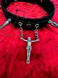 Image 1 of Spiked Crucifix Choker