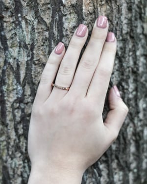 Image of 18ct rose gold Champagne diamond semi eternity ring