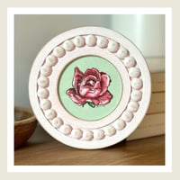 Image 1 of The Reddish Pink Rose : Original Art by Heather Lacroix