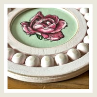 Image 3 of The Reddish Pink Rose : Original Art by Heather Lacroix