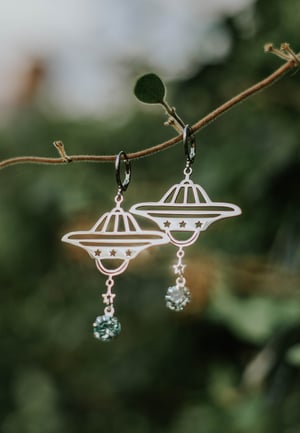 Image of Crystal UFO Earrings