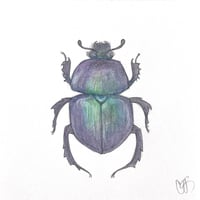 Image 2 of Original Art: Purple Scarab