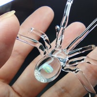 Image 3 of Clear opal spider figurine 