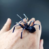 Image 1 of  Blue spider figurine 