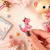 Image 1 of Small Pink Amphy Ampharos Vinyl Sticker