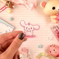 Image 1 of Small Pink Milk Puppy Vinyl Sticker