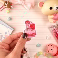 Image 1 of Small Pink Vulpix Vinyl Sticker