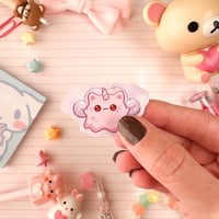 Image 1 of Small Pinkeebooo Cat Ghost Unicorn Vinyl Sticker