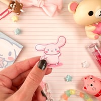 Image 1 of Small Pink Cinna Puppy Vinyl Sticker