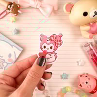 Image 1 of Small Pink Kuromi Vinyl Sticker