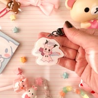 Image 1 of Acrylic Pink Mimi Kyu Day Spooky Keychain