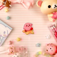 Image 2 of Small Pink Star Kirby Vinyl Sticker