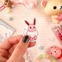 Image 2 of Small Pink Eevee Vinyl Sticker