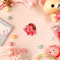 Image 2 of Small Pink Strawberry Bulba Vinyl Sticker