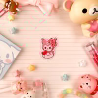 Image 2 of Small Pink Kuromi Vinyl Sticker