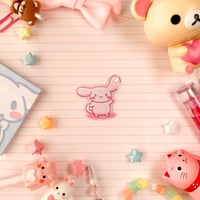 Image 2 of Small Pink Cinna Puppy Vinyl Sticker