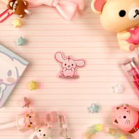 Image 3 of Small Pink Milk Puppy Vinyl Sticker
