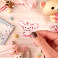 Image 4 of Small Pink Milk Puppy Vinyl Sticker