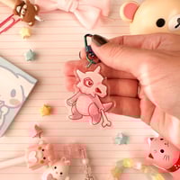 Image 1 of Acrylic Cubone Skelly Spooky Keychain