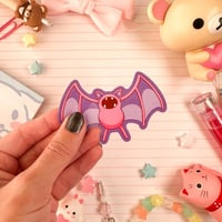 Image 1 of Ultra Glossy Pink Zubat Bat Vinyl Sticker
