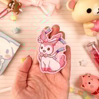Image 3 of Ultra Glossy Pink Sylveon Vinyl Sticker