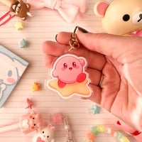 Image 4 of Acrylic Kirby on a Star Keychain