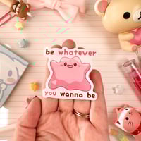 Image 3 of Ultra Glossy Pink Ditto Blob Vinyl Sticker