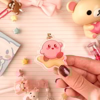 Image 5 of Acrylic Kirby on a Star Keychain