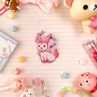 Image 4 of Ultra Glossy Pink Sylveon Vinyl Sticker