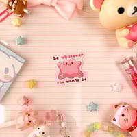 Image 4 of Ultra Glossy Pink Ditto Blob Vinyl Sticker